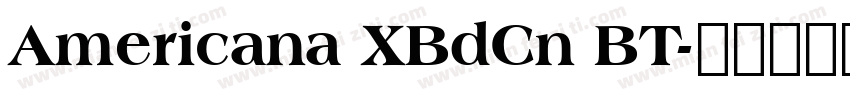 Americana XBdCn BT字体转换